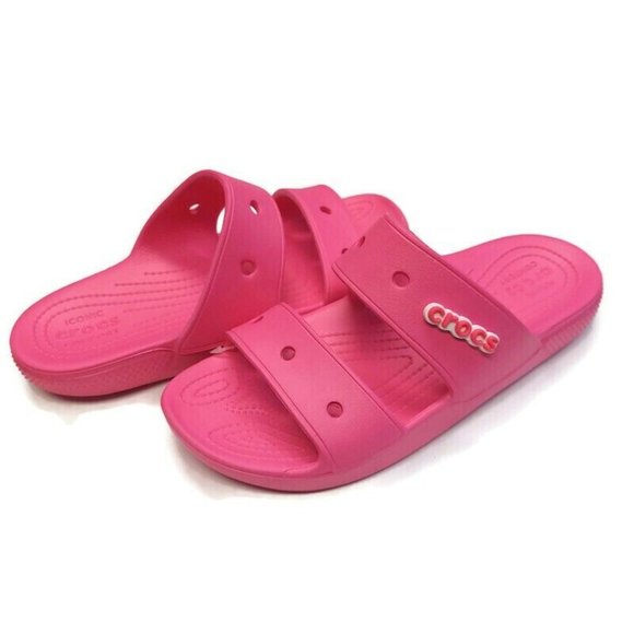 Crocs Classic Sandal Slip On Comfort Shoes Electric Pink Womens Size 9 Mens 7 - Picture 8 of 8